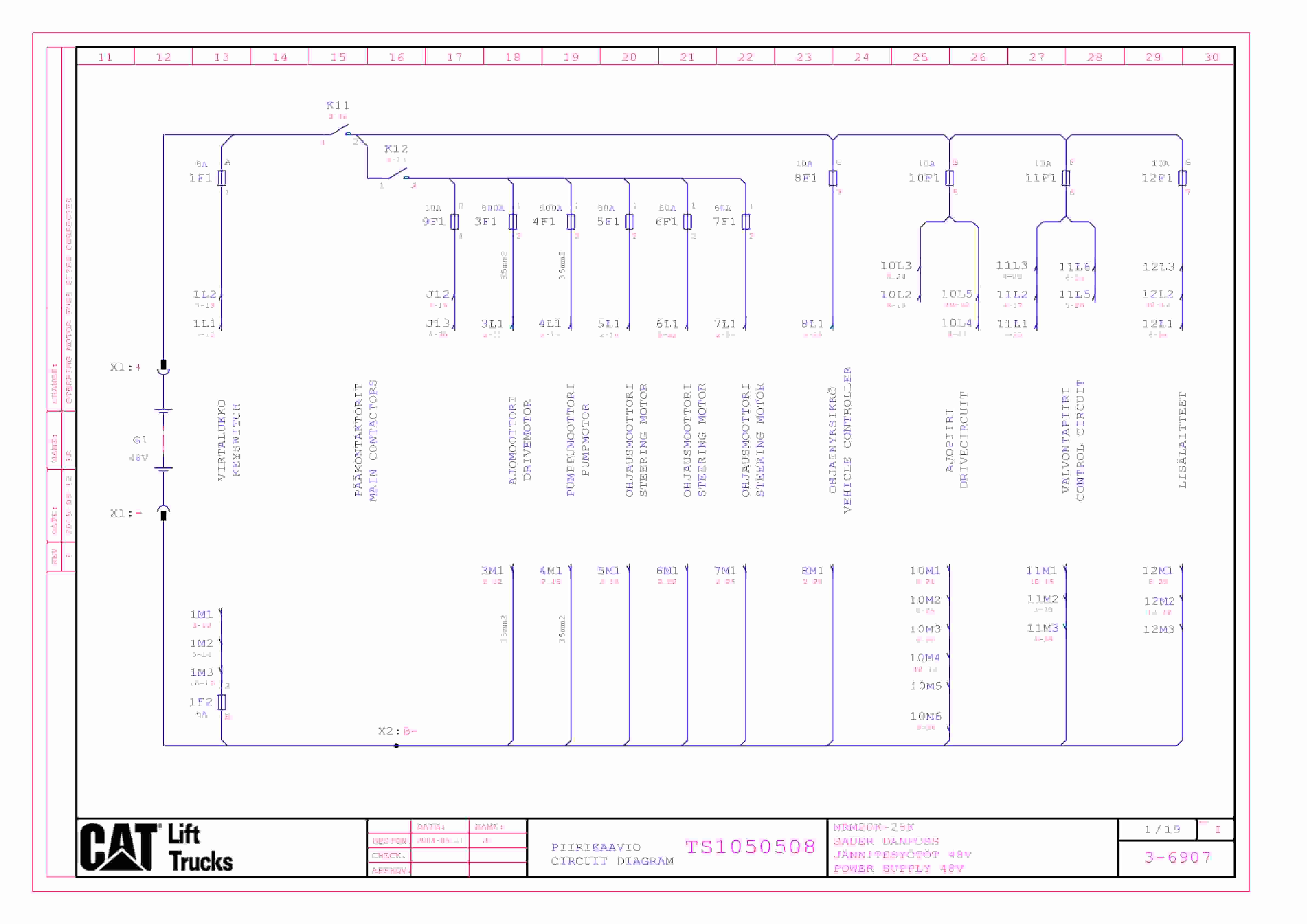Caterpillar NRM20K-25K Electrical Diagrams TS1050508 1 Caterpillar NRM20K-25K Electrical Diagrams TS1050508