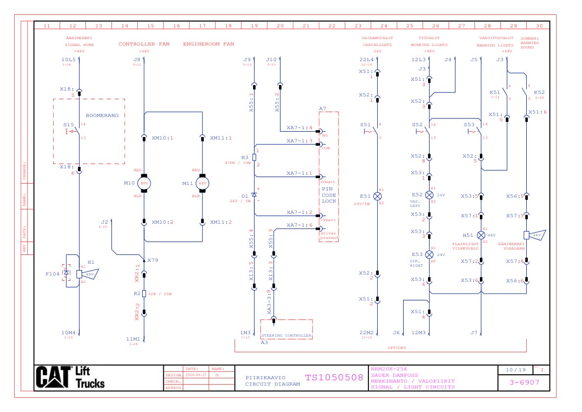 Caterpillar NRM20K-25K Electrical Diagrams TS1050508 2 Caterpillar NRM20K-25K Electrical Diagrams TS1050508 - Image 2