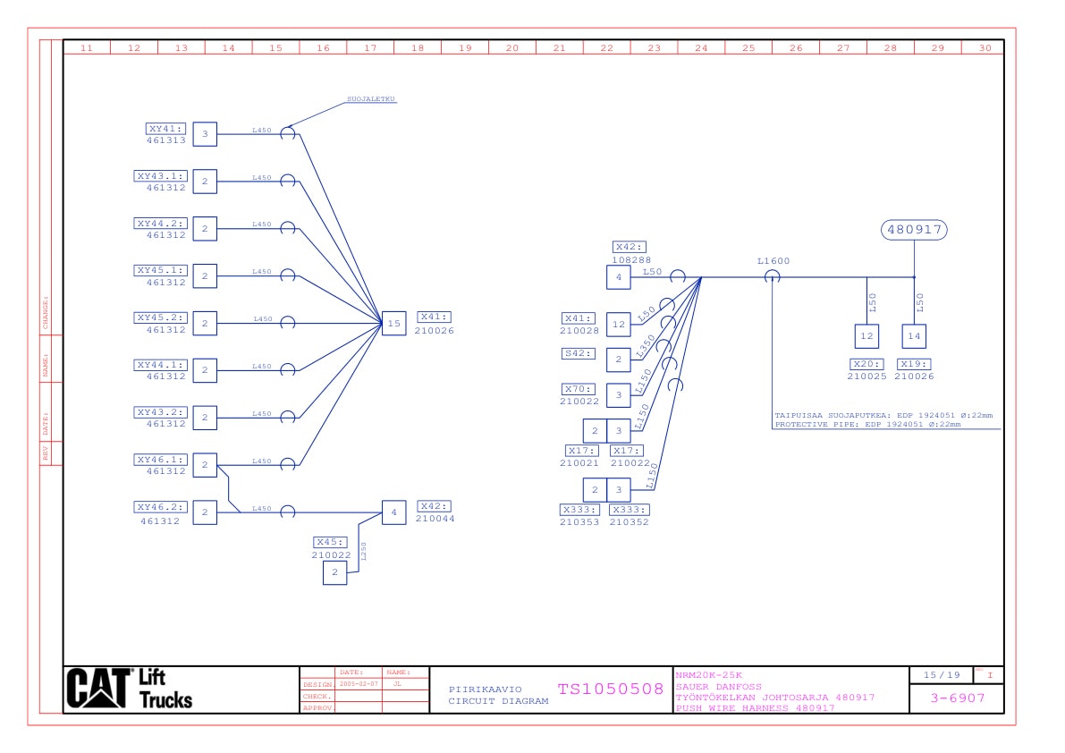 Caterpillar NRM20K-25K Electrical Diagrams TS1050508 4 Caterpillar NRM20K-25K Electrical Diagrams TS1050508 - Image 4