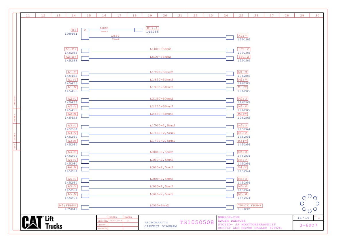 Caterpillar NRM20K-25K Electrical Diagrams TS1050508 5 Caterpillar NRM20K-25K Electrical Diagrams TS1050508 - Image 5
