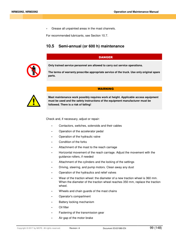 Caterpillar NRM20N2, NRM25N2 Operation and Maintenance Manual 631968 EN-A 3 Caterpillar NRM20N2, NRM25N2 Operation and Maintenance Manual 631968 EN-A - Image 3