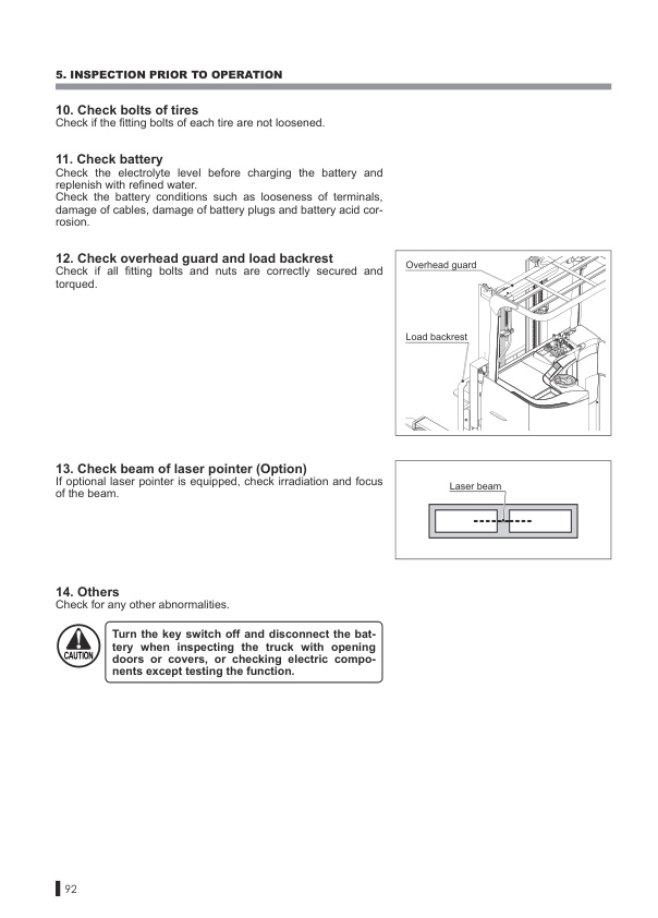 Caterpillar NRS10N-12NCB, NRS12(L)CB, NRS15(L)-18(L)CB, NRS20(L)-25(L)CB Operation and Maintenance Manual 99750-44110-4