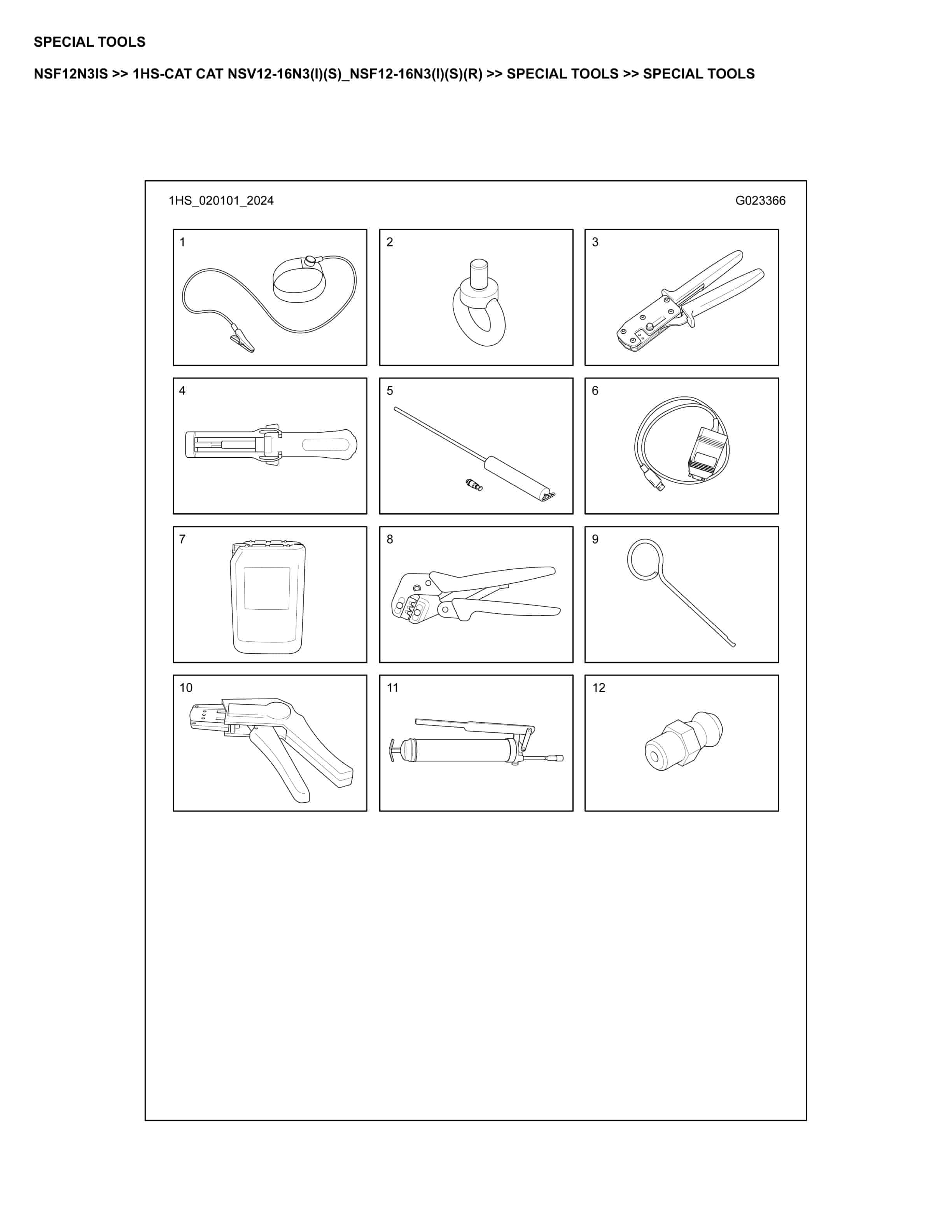 Caterpillar NSF12N3IS Parts Manual 1HS-CAT