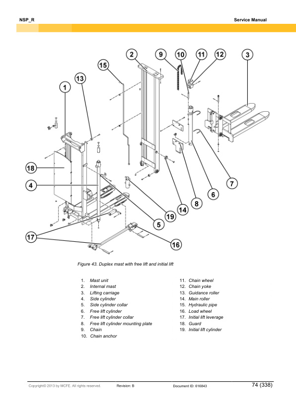 Caterpillar NSP 10N2R to NSP 16N2SR Service Manual 616843 FR 2 Caterpillar NSP 10N2R to NSP 16N2SR Service Manual 616843 FR - Image 2