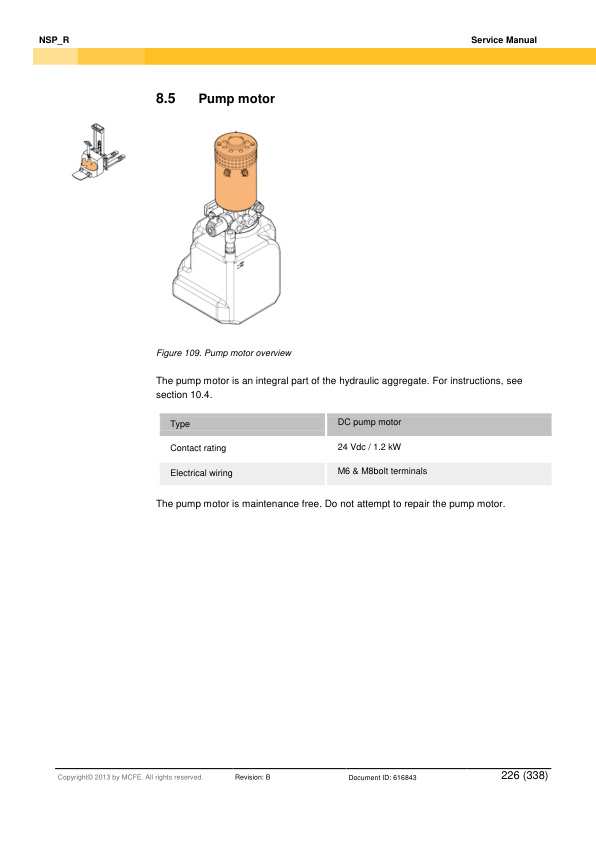 Caterpillar NSP 10N2R to NSP 16N2SR Service Manual 616843 FR 3 Caterpillar NSP 10N2R to NSP 16N2SR Service Manual 616843 FR - Image 3