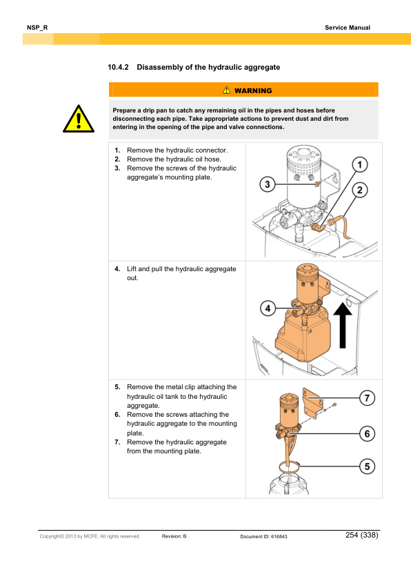 Caterpillar NSP 10N2R to NSP 16N2SR Service Manual 616843 FR 4 Caterpillar NSP 10N2R to NSP 16N2SR Service Manual 616843 FR - Image 4