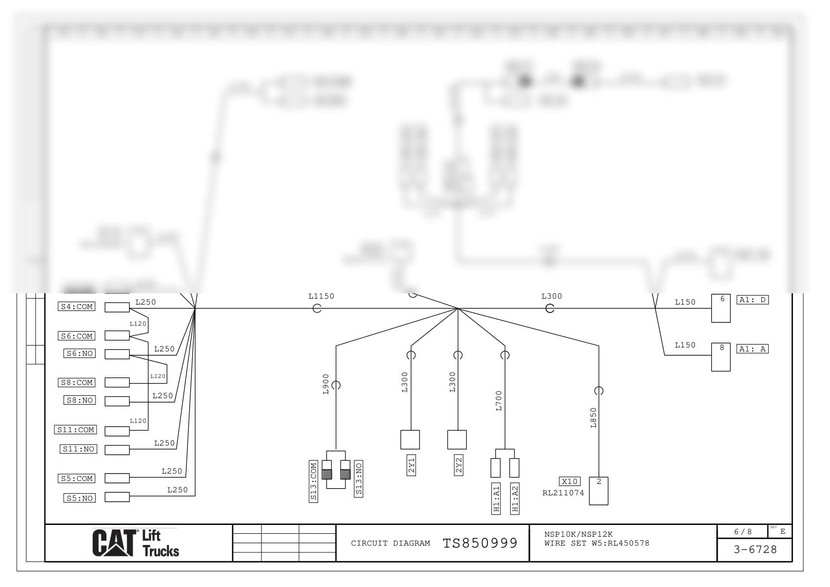Caterpillar NSP10K, NSP12K, NSP12KI Electrical Diagrams TS850999 3 Caterpillar NSP10K, NSP12K, NSP12KI Electrical Diagrams TS850999 - Image 3