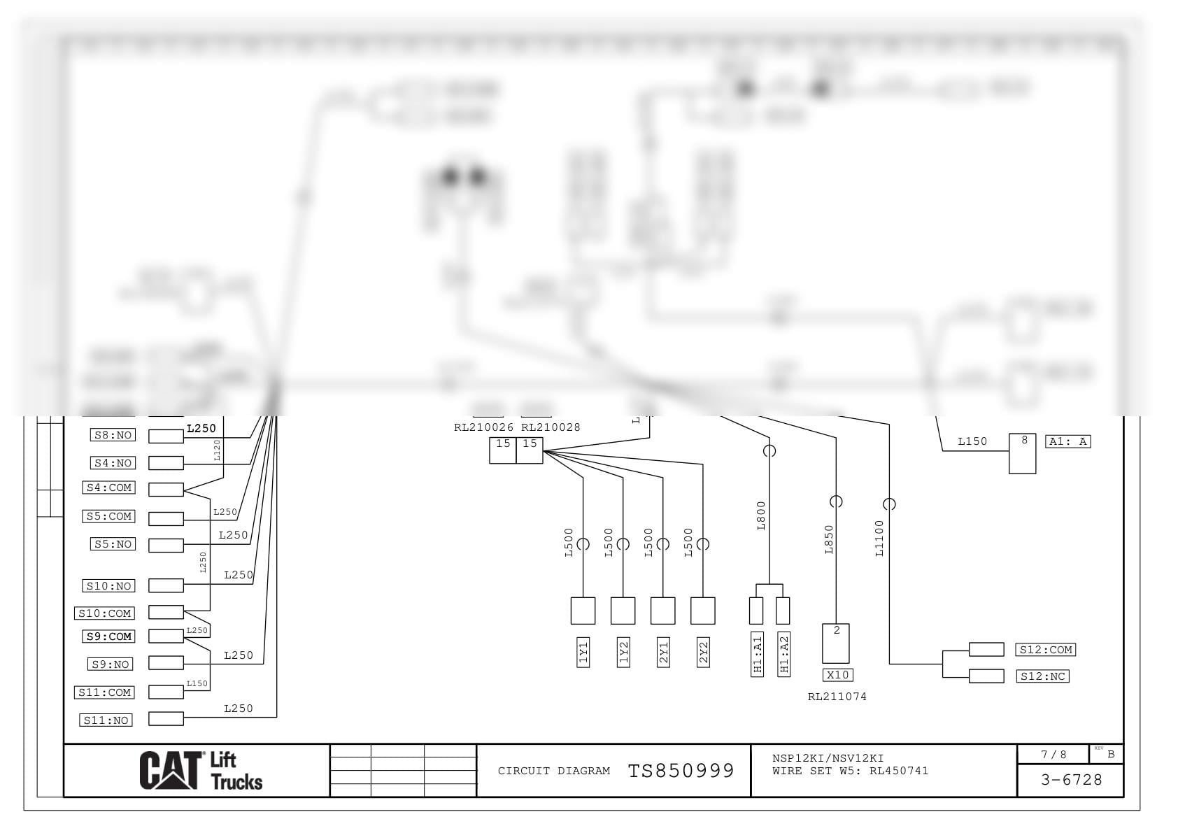 Caterpillar NSP10K, NSP12K, NSP12KI Electrical Diagrams TS850999 4 Caterpillar NSP10K, NSP12K, NSP12KI Electrical Diagrams TS850999 - Image 4