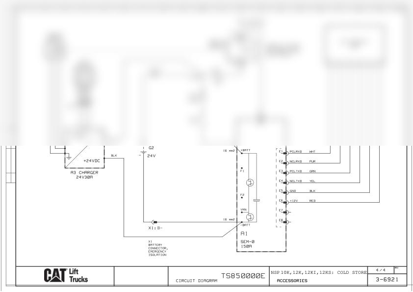 Caterpillar NSP10K, NSP12K, NSP12KI, NSP12KS Cold Store Electrical Diagrams TS850000E-4