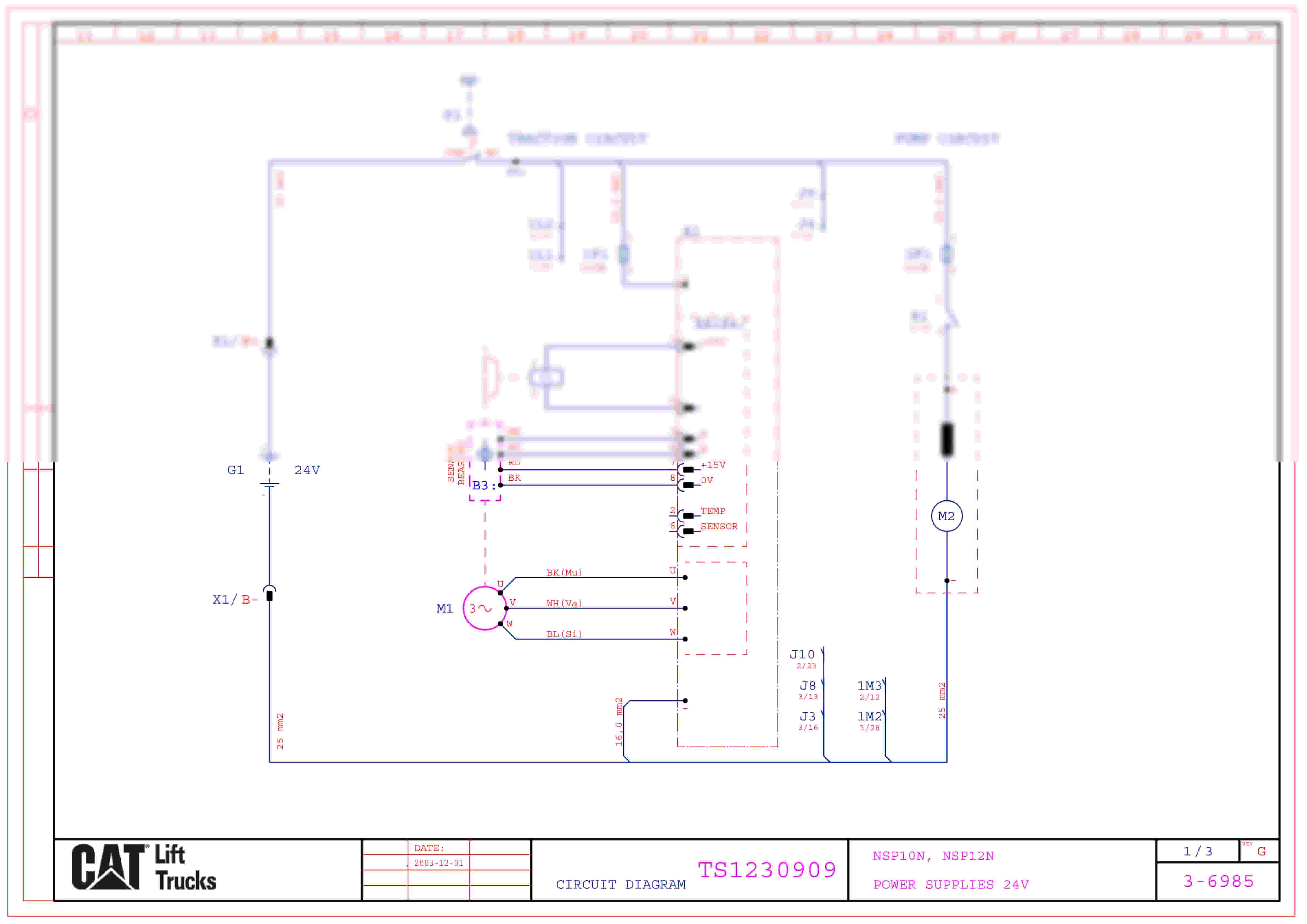 Caterpillar NSP10N, NSP12N Electrical Diagrams TS1230909 1 Caterpillar NSP10N, NSP12N Electrical Diagrams TS1230909