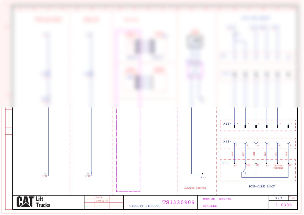 Caterpillar NSP10N, NSP12N Electrical Diagrams TS1230909 2 Caterpillar NSP10N, NSP12N Electrical Diagrams TS1230909-2