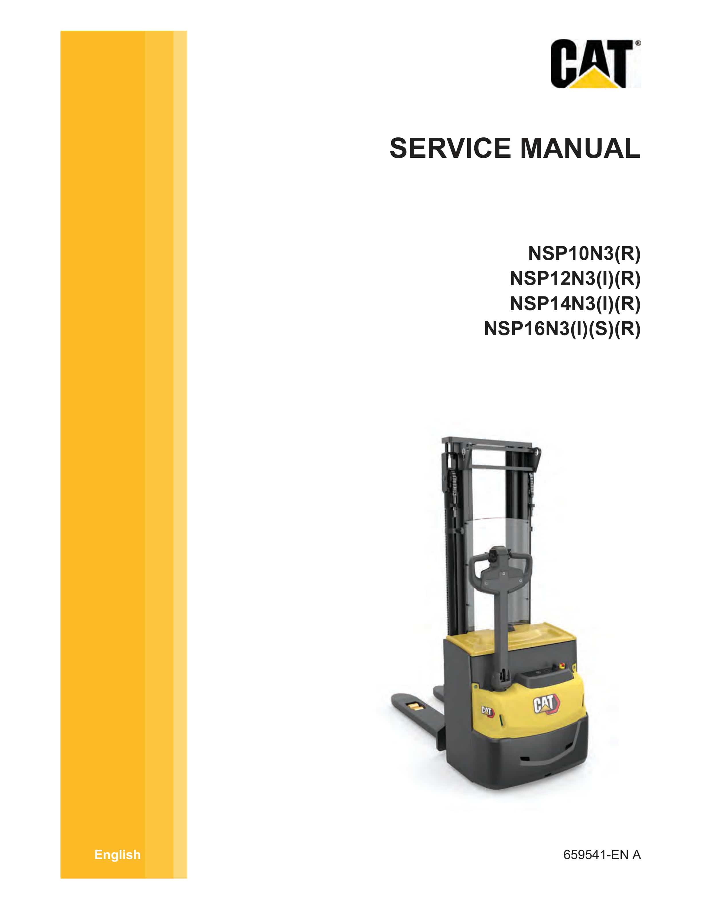 Caterpillar NSP10N3(R), NSP12N3(I)(R), NSP14N3(I)(R), NSP16N3(I)(S)(R) Service Manual 659541 EN-A 1 Caterpillar NSP10N3(R), NSP12N3(I)(R), NSP14N3(I)(R), NSP16N3(I)(S)(R) Service Manual 659541 EN-A