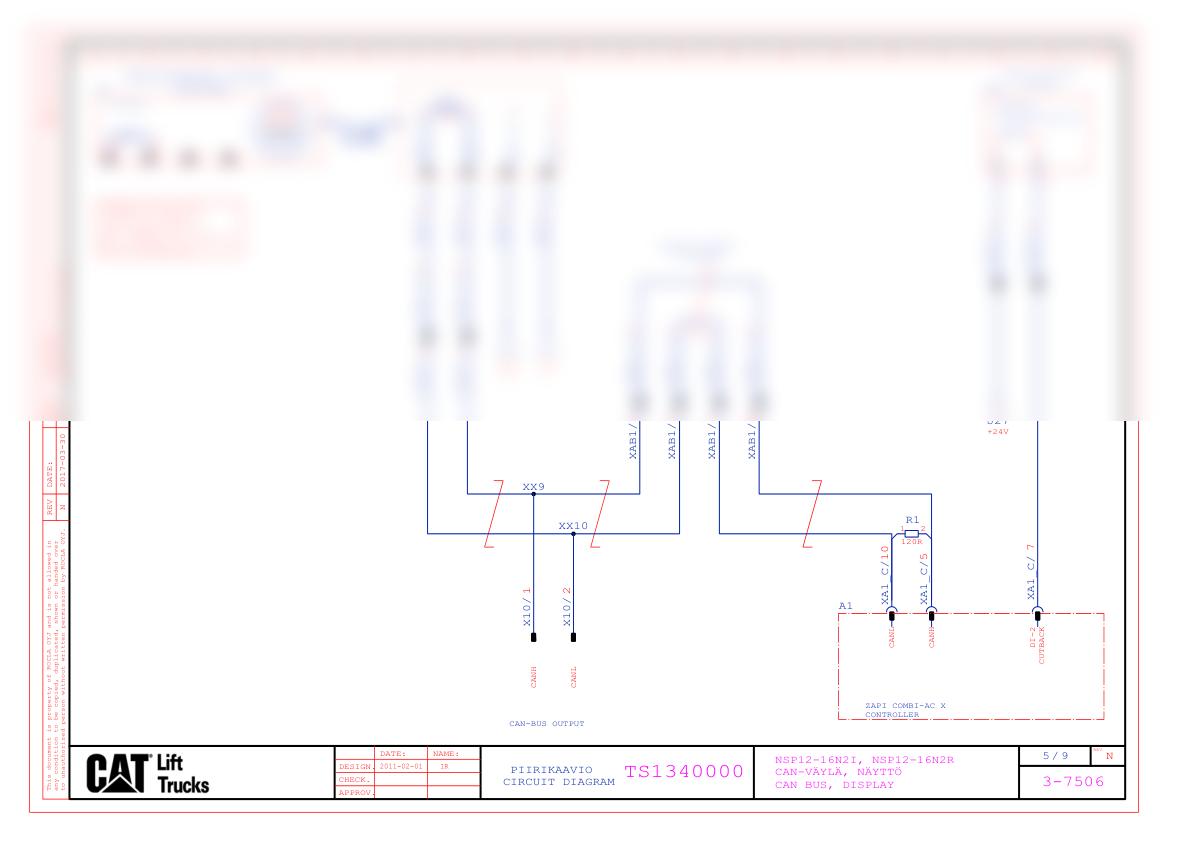Caterpillar NSP12-16N2I, NSP12-16N2R Electrical Diagrams TS1340000-2