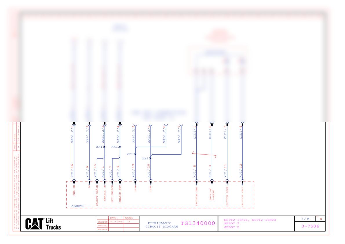 Caterpillar NSP12-16N2I, NSP12-16N2R Electrical Diagrams TS1340000-3