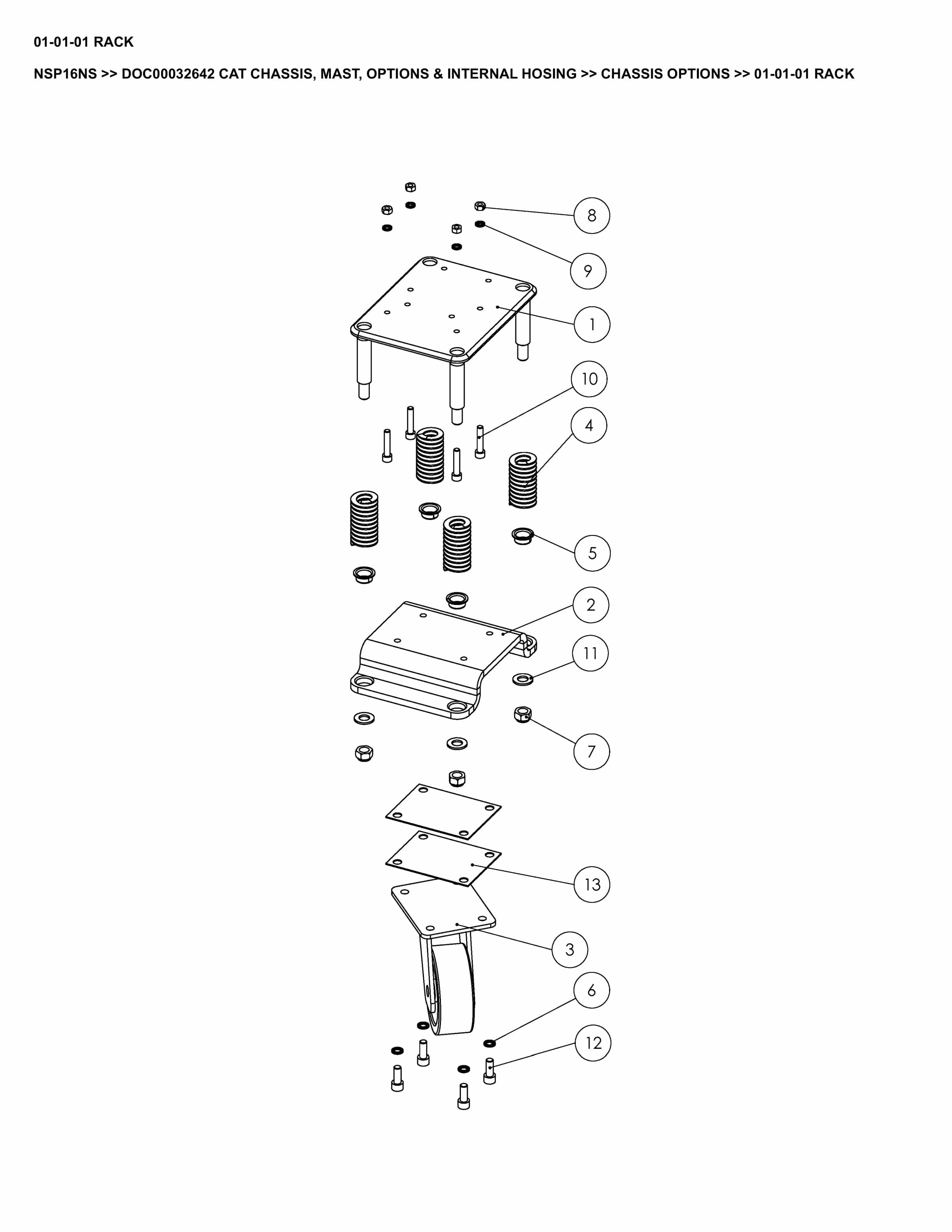 Caterpillar NSP16NS Parts Manual DOC00032642