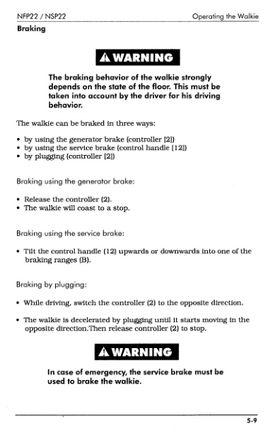 Caterpillar NSP22, NFP22 Operation and Maintenance, Parts and Service Manual SEBN2734-01 4 Caterpillar NSP22, NFP22 Operation and Maintenance, Parts and Service Manual SEBN2734-01-4