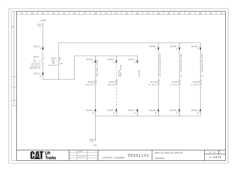 Caterpillar NSR12K, NSR16K, NSR20K Electrical Diagrams TS991103 3 Caterpillar NSR12K, NSR16K, NSR20K Electrical Diagrams TS991103 - Image 3