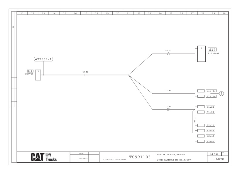 Caterpillar NSR12K, NSR16K, NSR20K Electrical Diagrams TS991103 5 Caterpillar NSR12K, NSR16K, NSR20K Electrical Diagrams TS991103 - Image 5