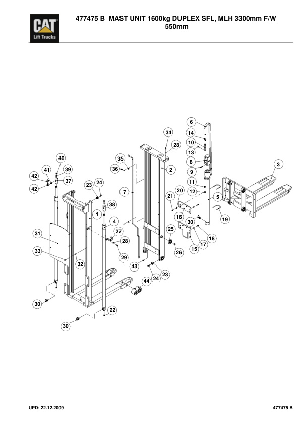 Alternative view of Caterpillar NSR16N Parts Manual
