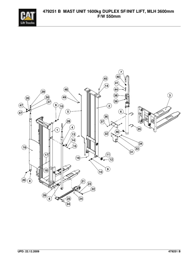 Alternative view of Caterpillar NSR16NI Parts Manual