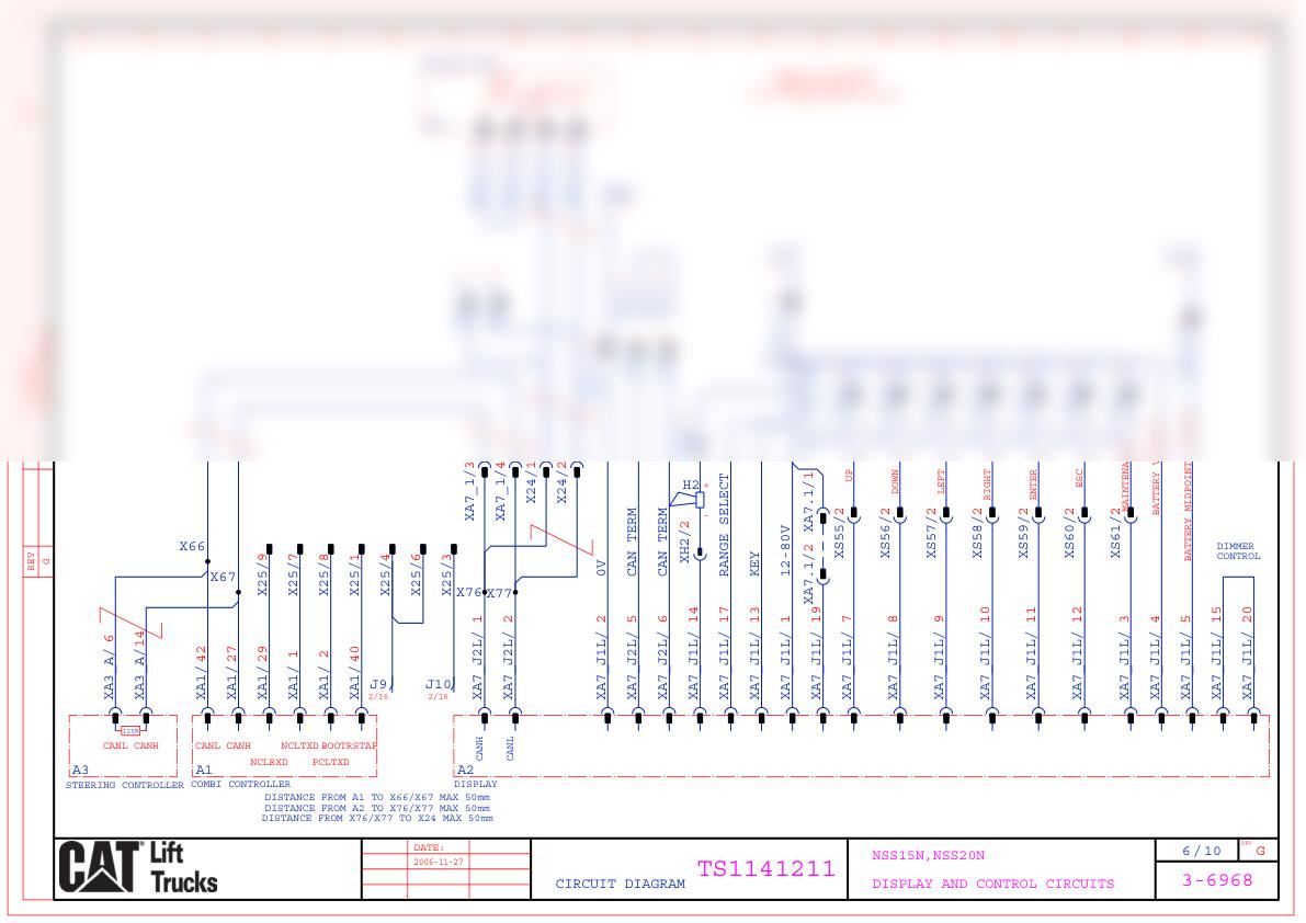 Alternative view of Caterpillar NSS15N, NSS20N Electrical Diagrams TS1141211