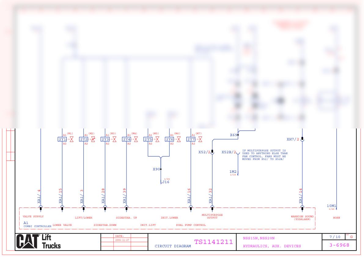 Caterpillar NSS15N, NSS20N Electrical Diagrams TS1141211 3 Caterpillar NSS15N, NSS20N Electrical Diagrams TS1141211 - Image 3