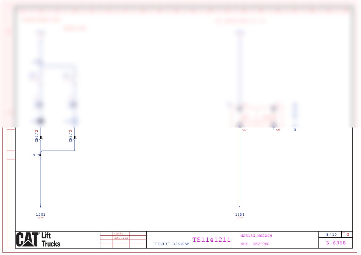 Caterpillar NSS15N, NSS20N Electrical Diagrams TS1141211 4 Caterpillar NSS15N, NSS20N Electrical Diagrams TS1141211 - Image 4