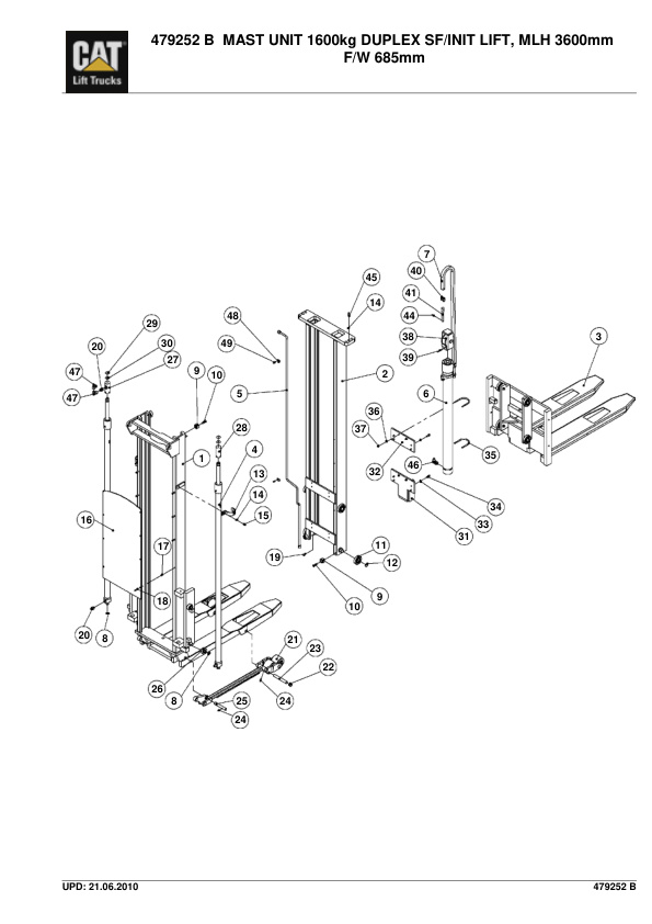 Alternative view of Caterpillar NSS15NI Parts Manual