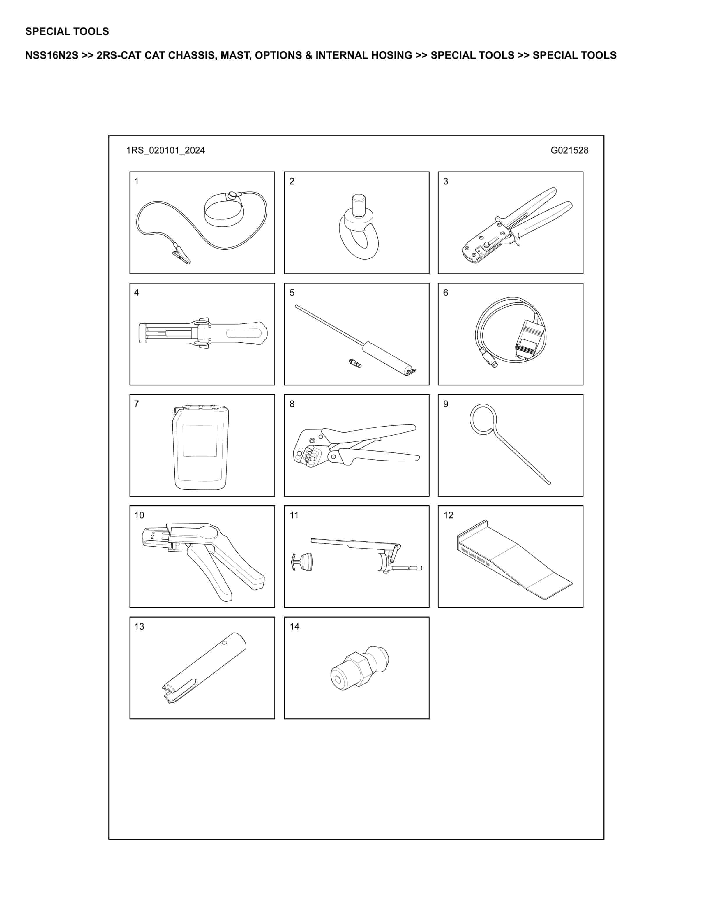 Caterpillar NSS16N2S Parts Manual 2RS-CAT