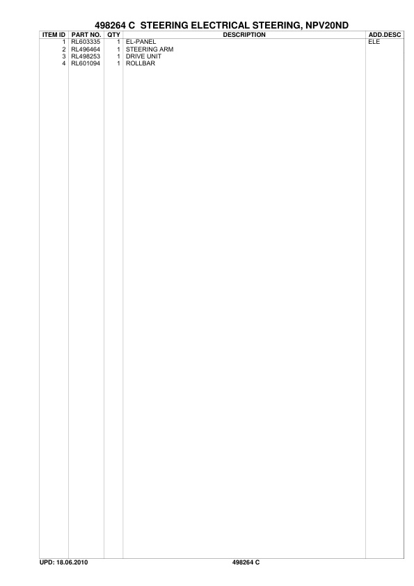 Caterpillar NSV-N - Electrical Steering Parts Manual 4 Caterpillar NSV-N - Electrical Steering Parts Manual-4