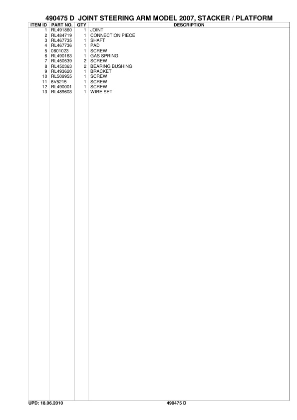 Alternative view of Caterpillar NSV12NS Parts Manual