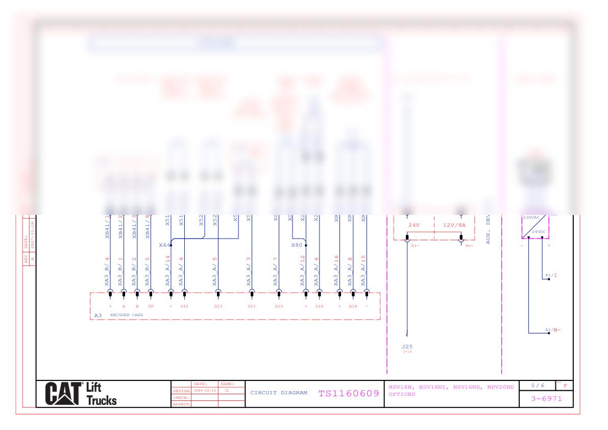 Caterpillar NSV16N, NSV16NI, NSV16NS, NSV20ND Electrical Diagrams TS1160609 3 Caterpillar NSV16N, NSV16NI, NSV16NS, NSV20ND Electrical Diagrams TS1160609-3