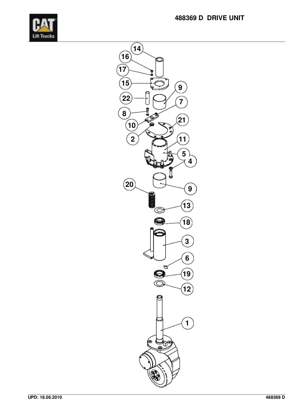 Alternative view of Caterpillar NSV16NS Parts Manual