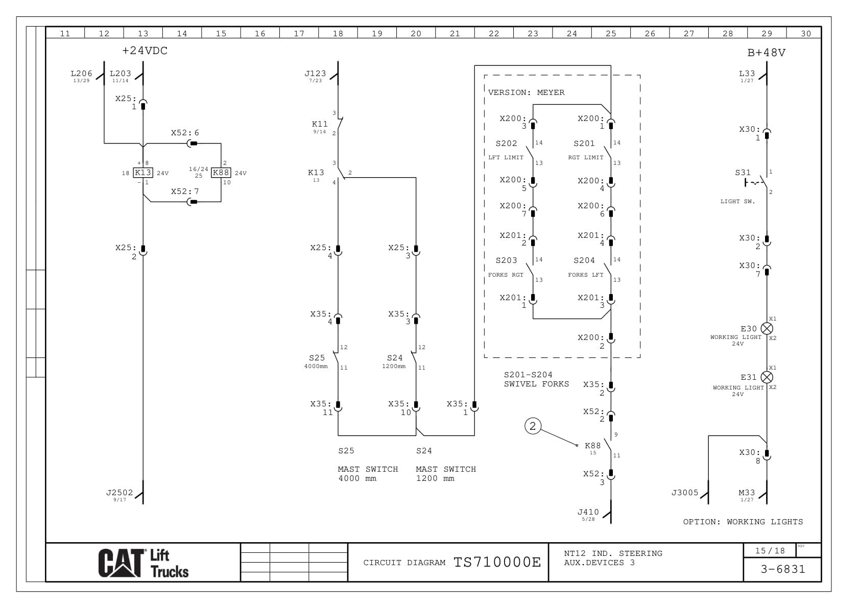 Caterpillar NT12 IND Steering Power Supplies Electrical Diagrams TS710000E 3 Caterpillar NT12 IND Steering Power Supplies Electrical Diagrams TS710000E - Image 3