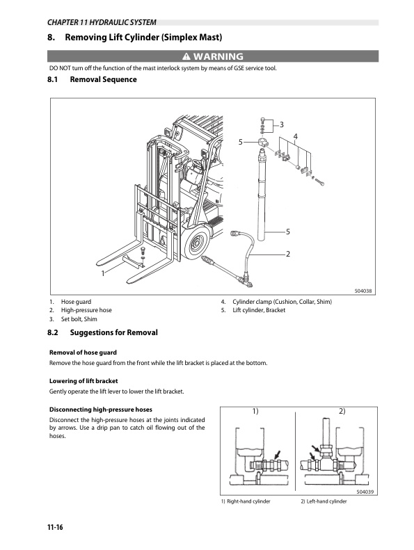 Caterpillar P3000 to P7000 Chassis and Mast Service Manual 99719-89140 3 Caterpillar P3000 to P7000 Chassis and Mast Service Manual 99719-89140 - Image 3