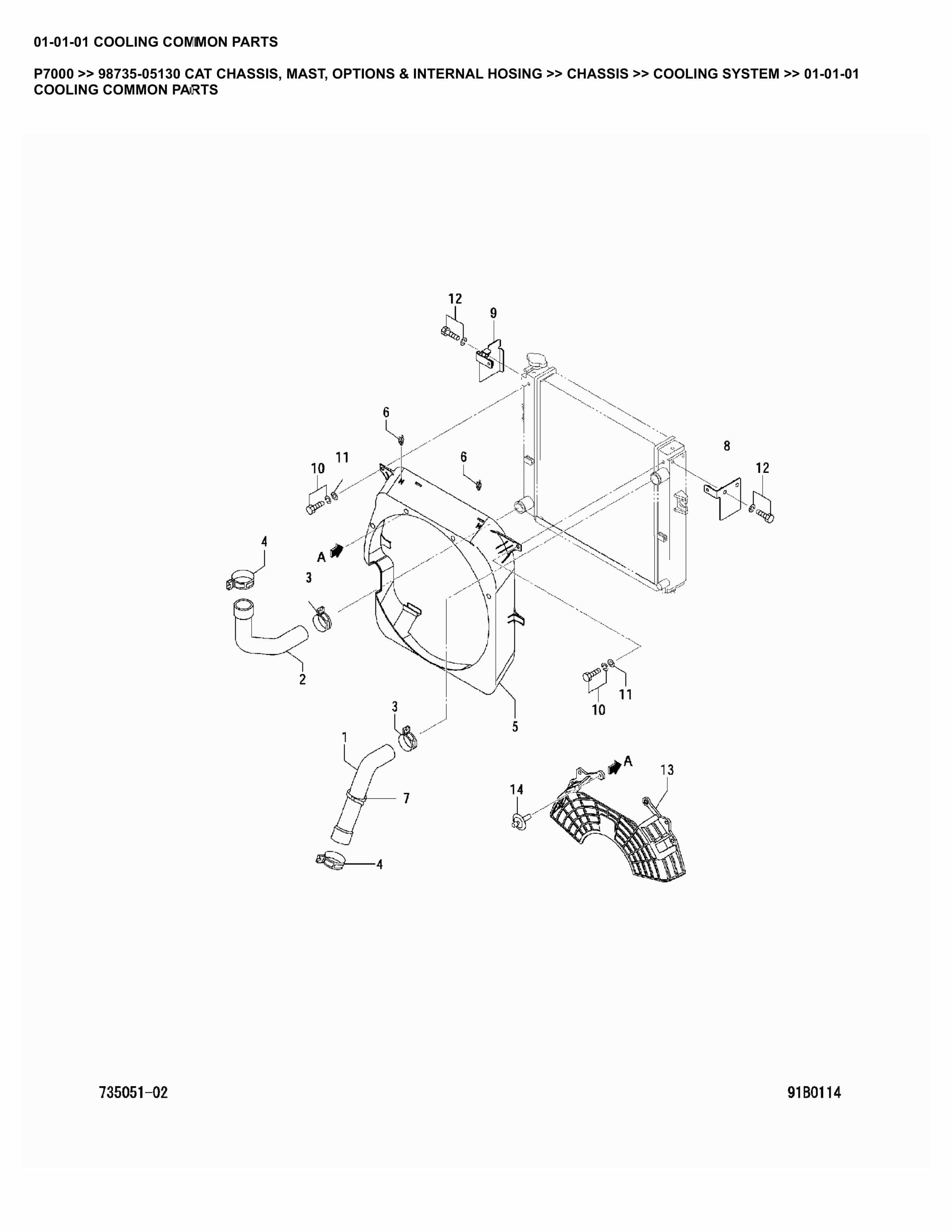 Caterpillar P7000 Parts Manual 98735-05130