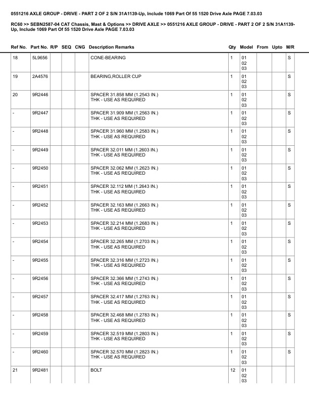 Alternative view of Caterpillar RC60 Parts Manual SEBN2587-04
