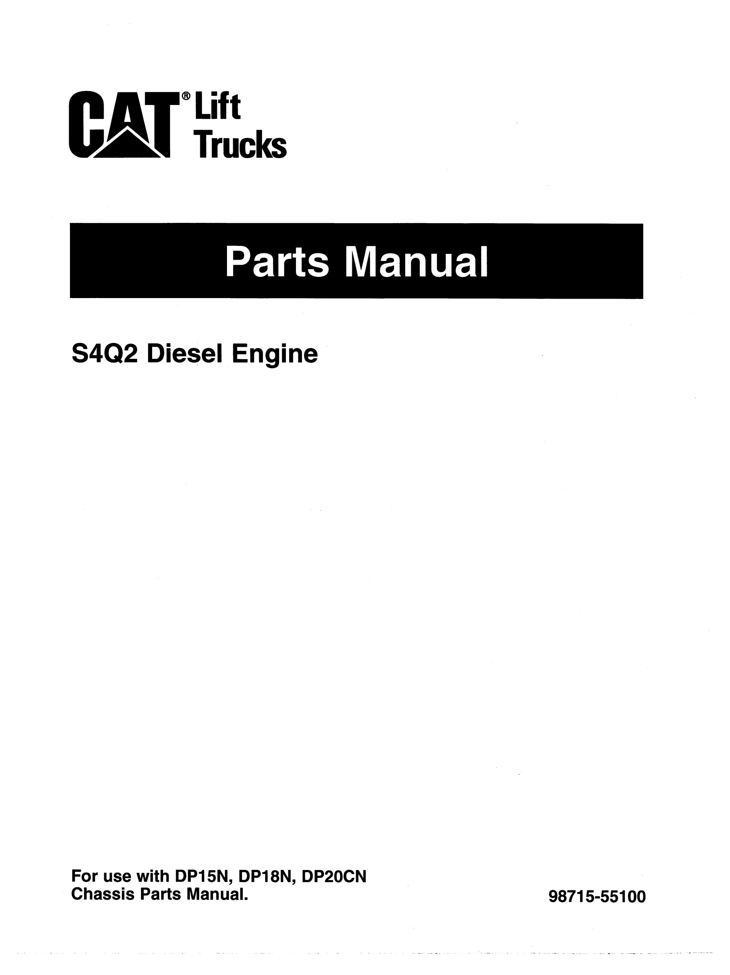 Caterpillar S4Q2 Diesel Engine Parts Manual 98715-55100
