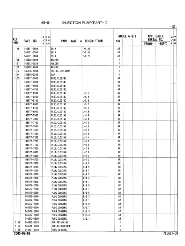 Caterpillar S4S Diesel Engine Parts Manual 98725-55100 3 Caterpillar S4S Diesel Engine Parts Manual 98725-55100-3