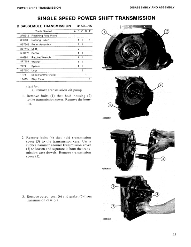 Caterpillar Single Speed Power Shift Transmission Service Manual SENB8110-02 3 Caterpillar Single Speed Power Shift Transmission Service Manual SENB8110-02-3