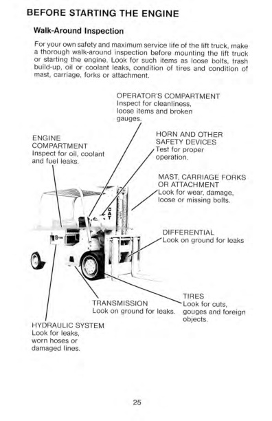 Caterpillar T165 to T400 Lift Trucks Operator Guide SEBU5466 3 Caterpillar T165 to T400 Lift Trucks Operator Guide SEBU5466-3