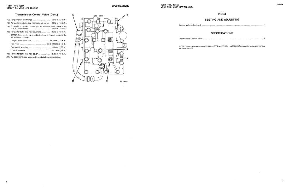 Caterpillar T25D, T30D, T35D, TC40D, V25D, V30D, V35D, VC40D Lift Trucks Power Train Supplement SENB8336-01 2 Caterpillar T25D, T30D, T35D, TC40D, V25D, V30D, V35D, VC40D Lift Trucks Power Train Supplement SENB8336-01-2