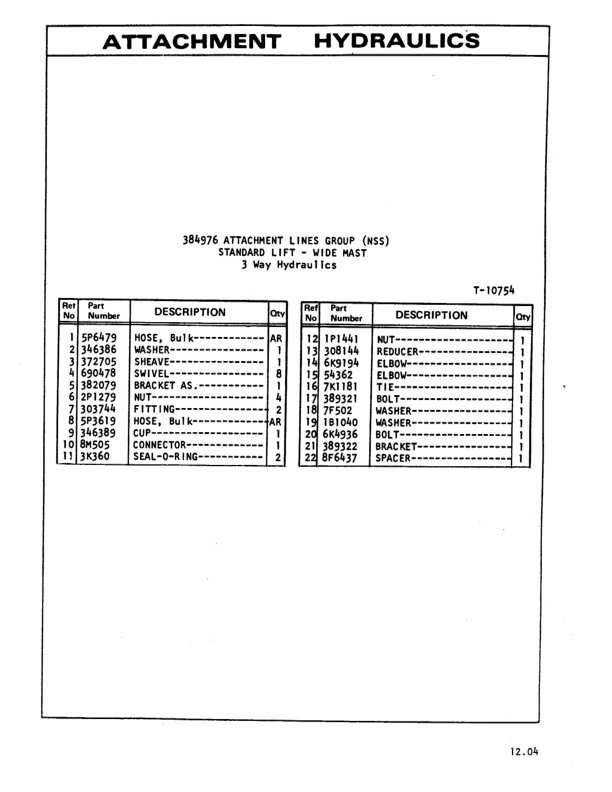 Caterpillar T30C, T35C, T40C, T45C, T50C, T55C, TC60C Lift Trucks Parts Manual SEBN2563-3