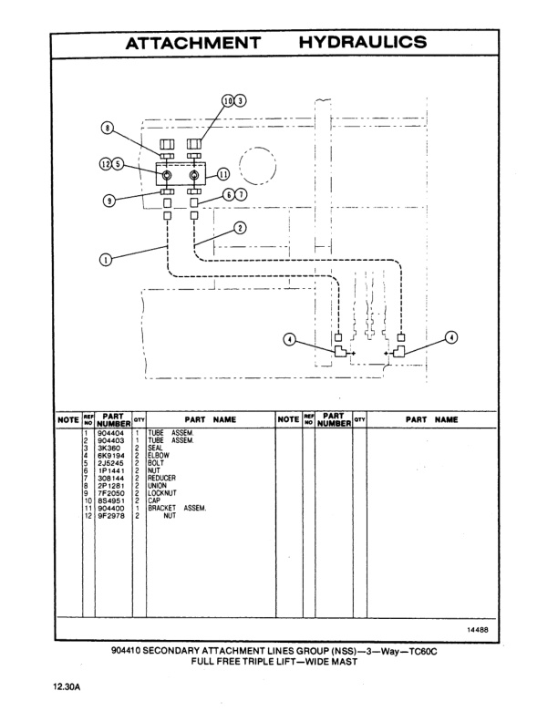 Caterpillar T30C, T35C, T40C, T45C, T50C, T55C, TC60C Lift Trucks Parts Manual SEBN2563-4
