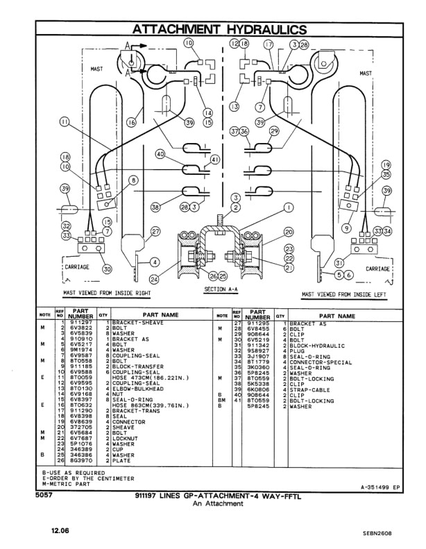 Caterpillar T40D, T50D, TC60D Lift Trucks Parts Manual SEBN2608-04 4 Caterpillar T40D, T50D, TC60D Lift Trucks Parts Manual SEBN2608-04-4