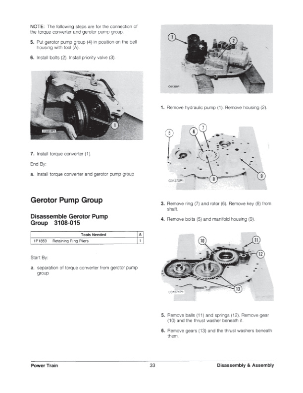 Caterpillar T40D to VC60E Lift Trucks Power Train Disassembly and Assembly SENB8302-02 3 Caterpillar T40D to VC60E Lift Trucks Power Train Disassembly and Assembly SENB8302-02-3