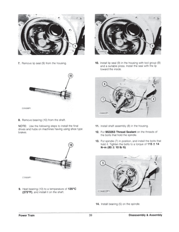Caterpillar T40D to VC60E Lift Trucks Power Train Disassembly and Assembly SENB8302-02 5 Caterpillar T40D to VC60E Lift Trucks Power Train Disassembly and Assembly SENB8302-02-5