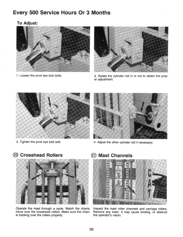 Alternative view of Caterpillar T60C to T120C Lift Trucks Maintenance Manual SEBU5680