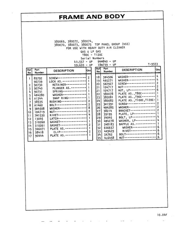 Caterpillar T60C to T120C Lift Trucks Parts Manual UEG1502S-01-2