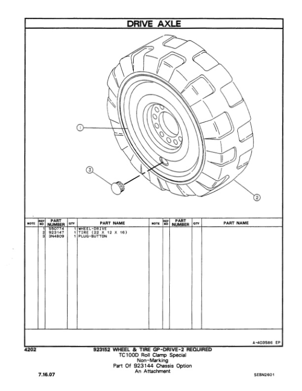 Caterpillar T60D, T70D, T80D, T90D, TC100D Lift Trucks Parts Manual SEBN2601-05-2